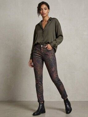 William Rast Sculpted Patterned Skinny Pants